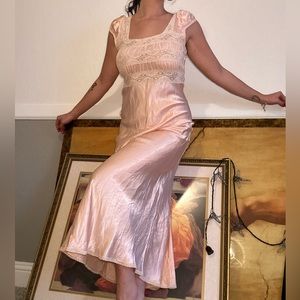 Vintage Ballet Pink Slip Dress